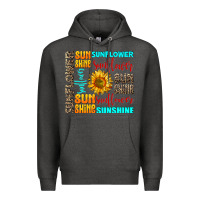 Charcoal Heather sunflower sunshine Premium Hoodie - AdoDesignShop