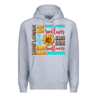 Heather Grey sunflower sunshine Premium Hoodie - AdoDesignShop
