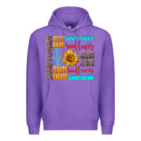 Purple sunflower sunshine Premium Hoodie - AdoDesignShop