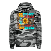 Slate Camo sunflower sunshine Premium Hoodie - AdoDesignShop