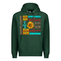 Sports Green sunflower sunshine Premium Hoodie - AdoDesignShop