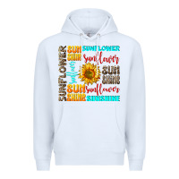 White sunflower sunshine Premium Hoodie - AdoDesignShop
