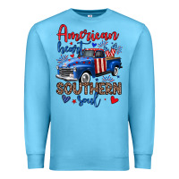 Ocean Blue American heart southern soul truck Premium Sweatshirt - Neo Western