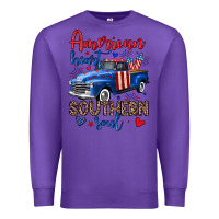 Purple American heart southern soul truck Premium Sweatshirt - Neo Western