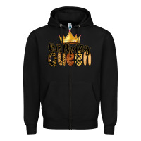 Black birthday queen Zipper Hoodie - MaliasSmallBusiness