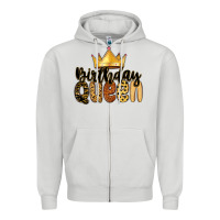 Dove Grey birthday queen Zipper Hoodie - MaliasSmallBusiness