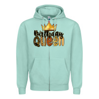 Seafoam birthday queen Zipper Hoodie - MaliasSmallBusiness