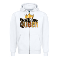White birthday queen Zipper Hoodie - MaliasSmallBusiness