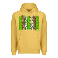Antique Gold Western St. Patrick's Shamrock Cross Leopard Brushstroke Premium Hoodie - Artiststas