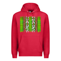 Cardinal Western St. Patrick's Shamrock Cross Leopard Brushstroke Premium Hoodie - Artiststas