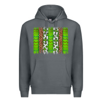 Rock Western St. Patrick's Shamrock Cross Leopard Brushstroke Premium Hoodie - Artiststas