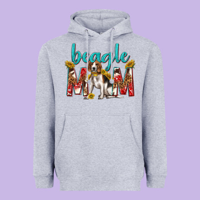 Western Beagle Mom Heavyweight Hoodie Designed By Texasbilliewilder