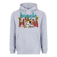 Heather Grey western beagle mom Heavyweight Hoodie - texasbilliewilder