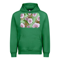 Emerald pink roses with leopard background Urban Hoodie - LillyAllenDesigns