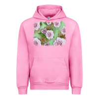 Fuchsia Pink pink roses with leopard background Urban Hoodie - LillyAllenDesigns
