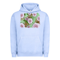 Pigment Grape Ice pink roses with leopard background Urban Hoodie - LillyAllenDesigns