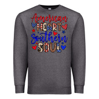 Charcoal Heather American heart southern soul Premium Sweatshirt - Neo Western