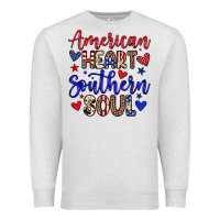 Oatmeal Heather American heart southern soul Premium Sweatshirt - Neo Western