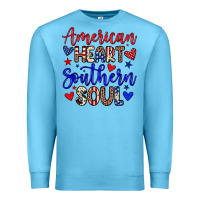 Ocean Blue American heart southern soul Premium Sweatshirt - Neo Western