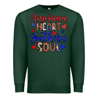 Sports Green American heart southern soul Premium Sweatshirt - Neo Western