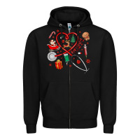Black christmas nurse Zipper Hoodie - MaliasSmallBusiness