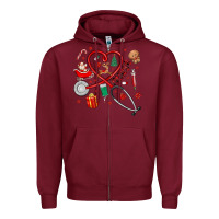 Burgundy christmas nurse Zipper Hoodie - MaliasSmallBusiness
