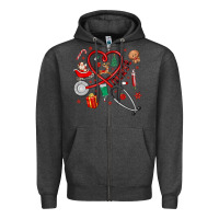 Charcoal Heather christmas nurse Zipper Hoodie - MaliasSmallBusiness