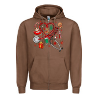 Chestnut christmas nurse Zipper Hoodie - MaliasSmallBusiness