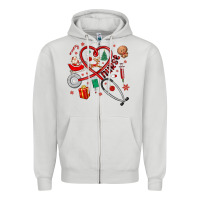 Dove Grey christmas nurse Zipper Hoodie - MaliasSmallBusiness