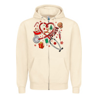 Sandshell christmas nurse Zipper Hoodie - MaliasSmallBusiness