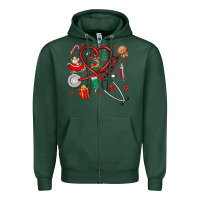 Sports Green christmas nurse Zipper Hoodie - MaliasSmallBusiness