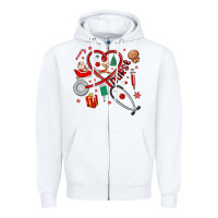 White christmas nurse Zipper Hoodie - MaliasSmallBusiness