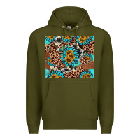 Army Green gemstone sunflower Premium Hoodie - AdoDesignShop