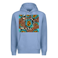 Colony Blue gemstone sunflower Premium Hoodie - AdoDesignShop
