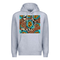 Heather Grey gemstone sunflower Premium Hoodie - AdoDesignShop
