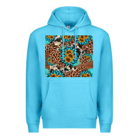 Ocean Blue gemstone sunflower Premium Hoodie - AdoDesignShop