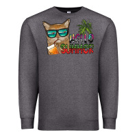 Charcoal Heather hello summer Premium Sweatshirt - SublimationCraftShop