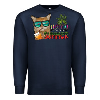 Navy hello summer Premium Sweatshirt - SublimationCraftShop