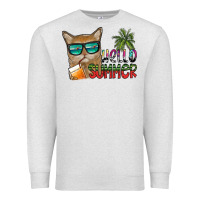 Oatmeal Heather hello summer Premium Sweatshirt - SublimationCraftShop
