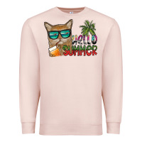 Pale Pink hello summer Premium Sweatshirt - SublimationCraftShop