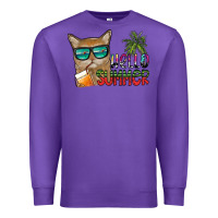 Purple hello summer Premium Sweatshirt - SublimationCraftShop