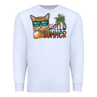 White hello summer Premium Sweatshirt - SublimationCraftShop