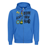 True Royal happy new year 2024 Zipper Hoodie - MaliasSmallBusiness