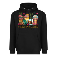 Black cafecito y chisme coffee cups Heavyweight Hoodie - Zillion Design Studio