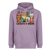 Lavender cafecito y chisme coffee cups Heavyweight Hoodie - Zillion Design Studio