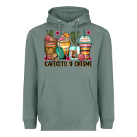 Sage cafecito y chisme coffee cups Heavyweight Hoodie - Zillion Design Studio