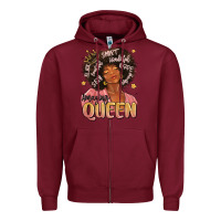 Burgundy black queen Zipper Hoodie - MaliasSmallBusiness