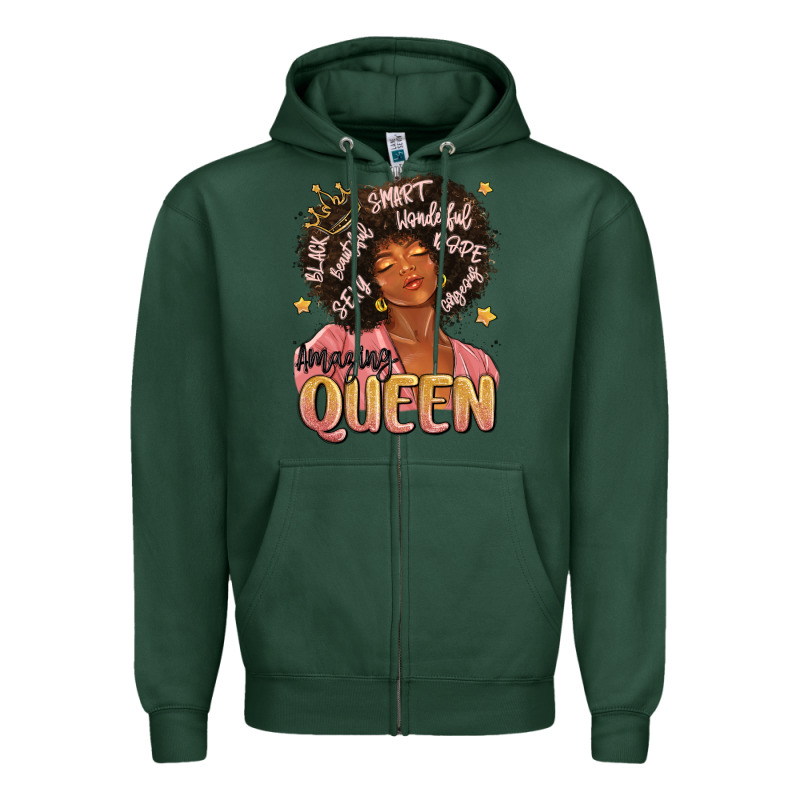 Black Queen Zipper Hoodie by MaliasSmallBusiness | Teevron