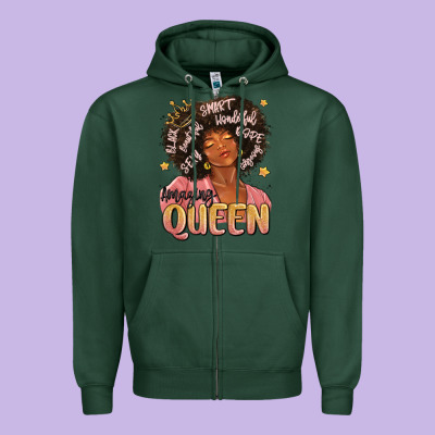 Zipper Hoodie black queen