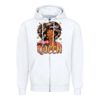 White black queen Zipper Hoodie - MaliasSmallBusiness
